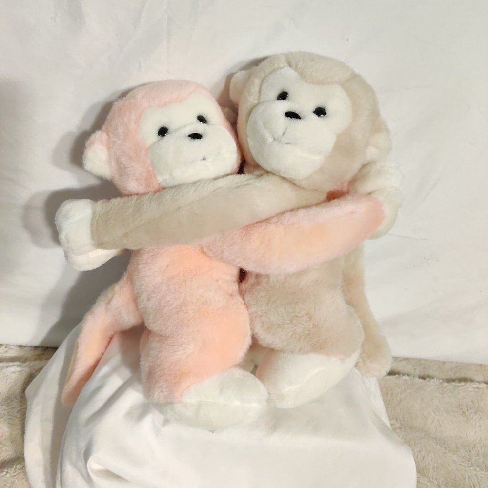 A & A plush Hugging Monkey's 1992 Vintage